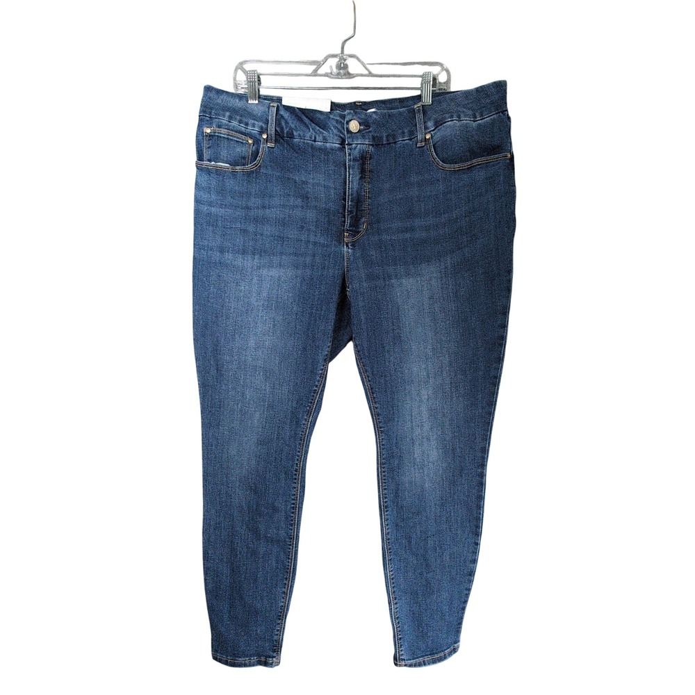 Seven7 Jeans Womens 18W Blue Tummyless Skinny Slimming Stretch High Rise